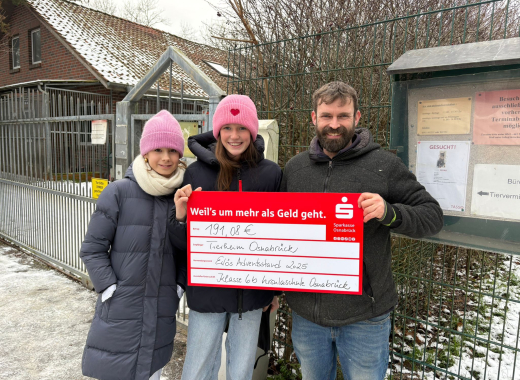 Besuch im Tierheim Osnabrück – Spende aus der Adventsaktion der SV an Tierheim übergeben